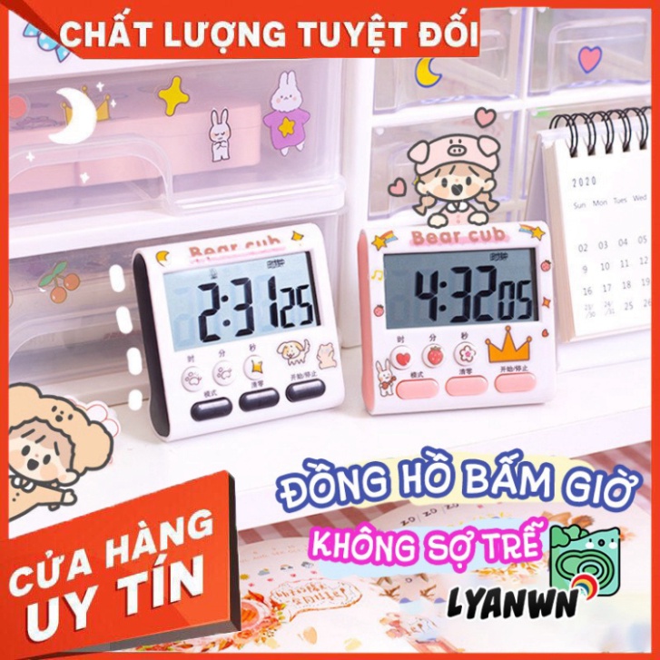 Đồng hồ bấm giờ dành cho học sinh hẹn giờ làm bài sáng tạo Lyanwn - HÀNG MỚI VỀ