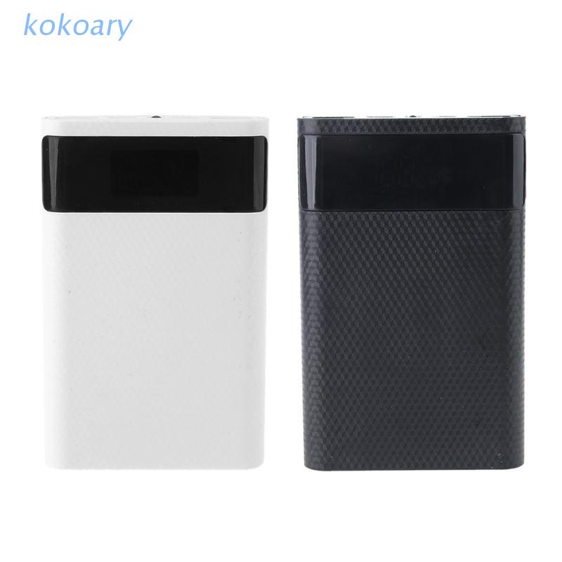 Sạc Dự Phòng Qc3.0 Hai Cổng Usb Type-C Pd 4x 18650 Có Đèn Led Cho Điện Thoại / Máy Tính Bảng