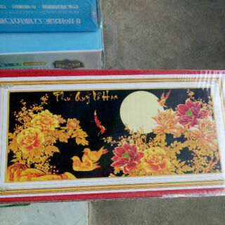 Tranh ₫á phú  quý  nở hoa df186
