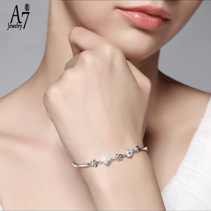 Vòng tay bạc 925 thiết kế mới thời trang theo phong cách Hàn Quốc độc đáo cho cặp đôi