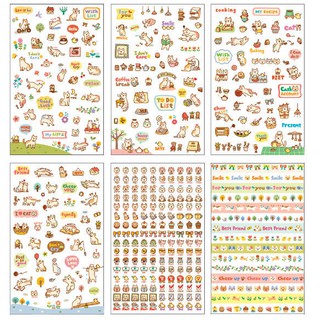 Nhãn dán sticker dễ thương 6 tấm