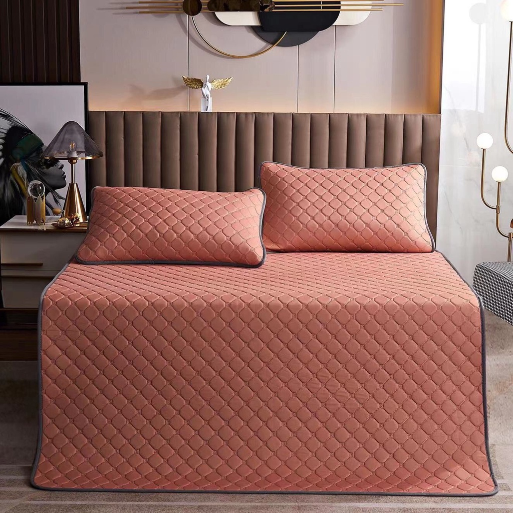 Chiếu Điều Hoà Cao Su Non Tencel Mát Lạnh , Chiếu Cao Su Điều Hoà Loại 1 nặng trên 2kg Mẫu Mới 2022 (tặng kèm 2 vỏ gối)