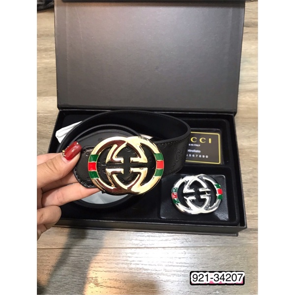 [Sẵn Hàng] Thắt lưng da Nam GC Cao Cấp - Dây lưng GC full box cho Nam