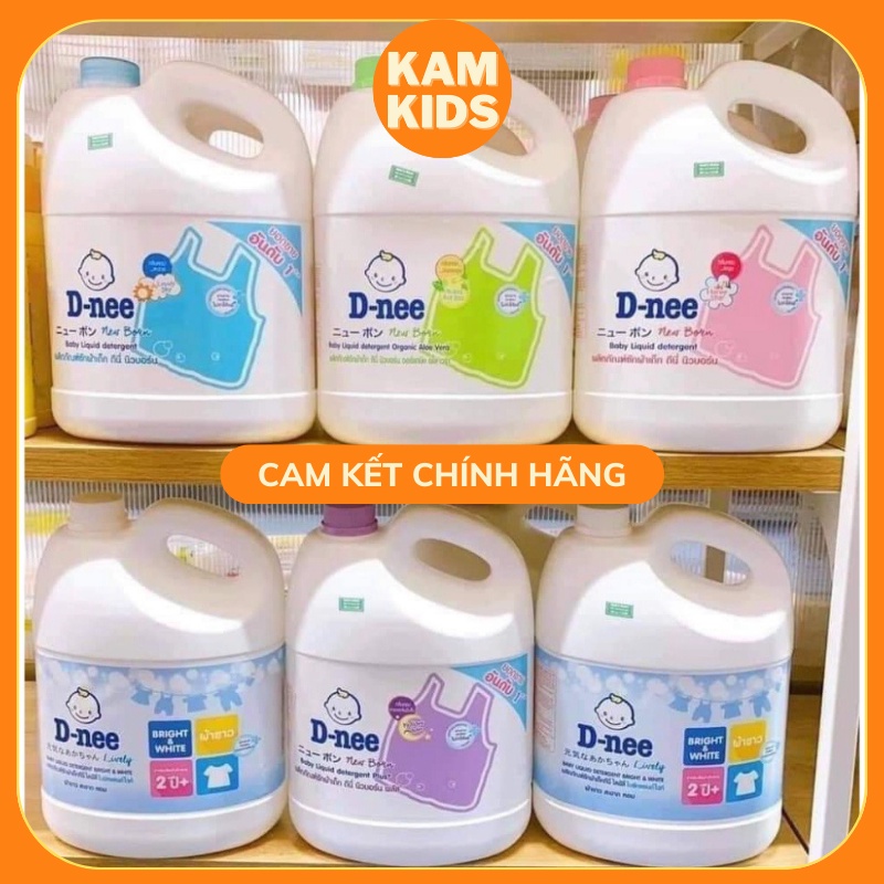 Nước giặt Dnee 3000ML giặt xả quần áo cho bé sơ sinh