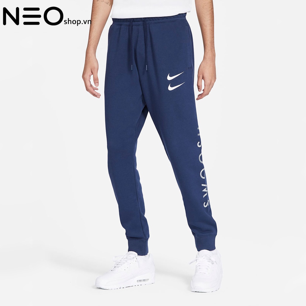 QUẦN DÀI NAM THỂ THAO SPORTWEAR SWOOSH MEN'S TROUSERS - XANH CHỮ BẠC
