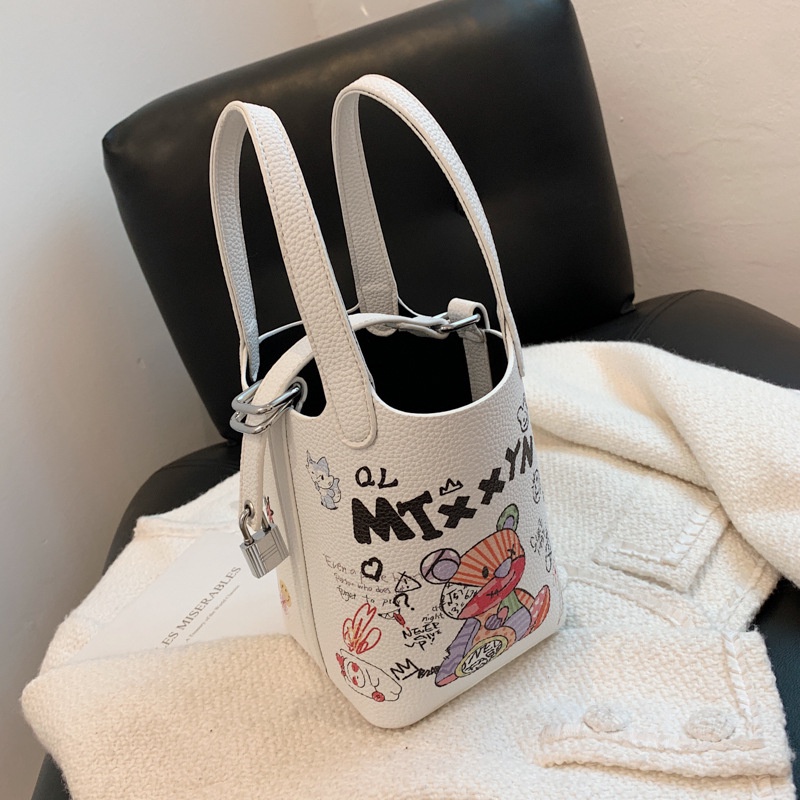 Túi Đeo Vai Họa Tiết Hoạt Hình graffiti Thời Trang Cho Nữ