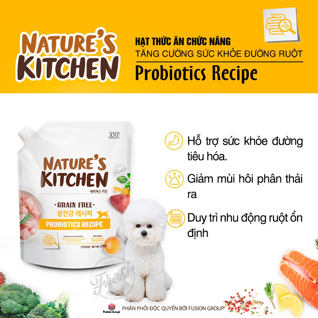 [2kg] ANF NATURE'S KITCHEN - Thức Ăn Hạt Dinh Dưỡng Chức Năng Cho Chó Mọi Lứa Tuổi
