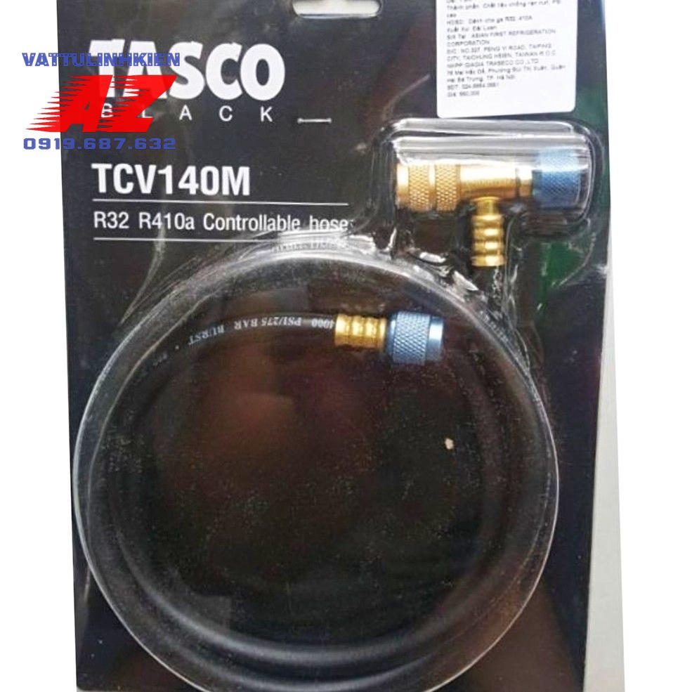 Dây nạp gas TASCO - TCV140M tích hợp van chống bỏng gas R410.