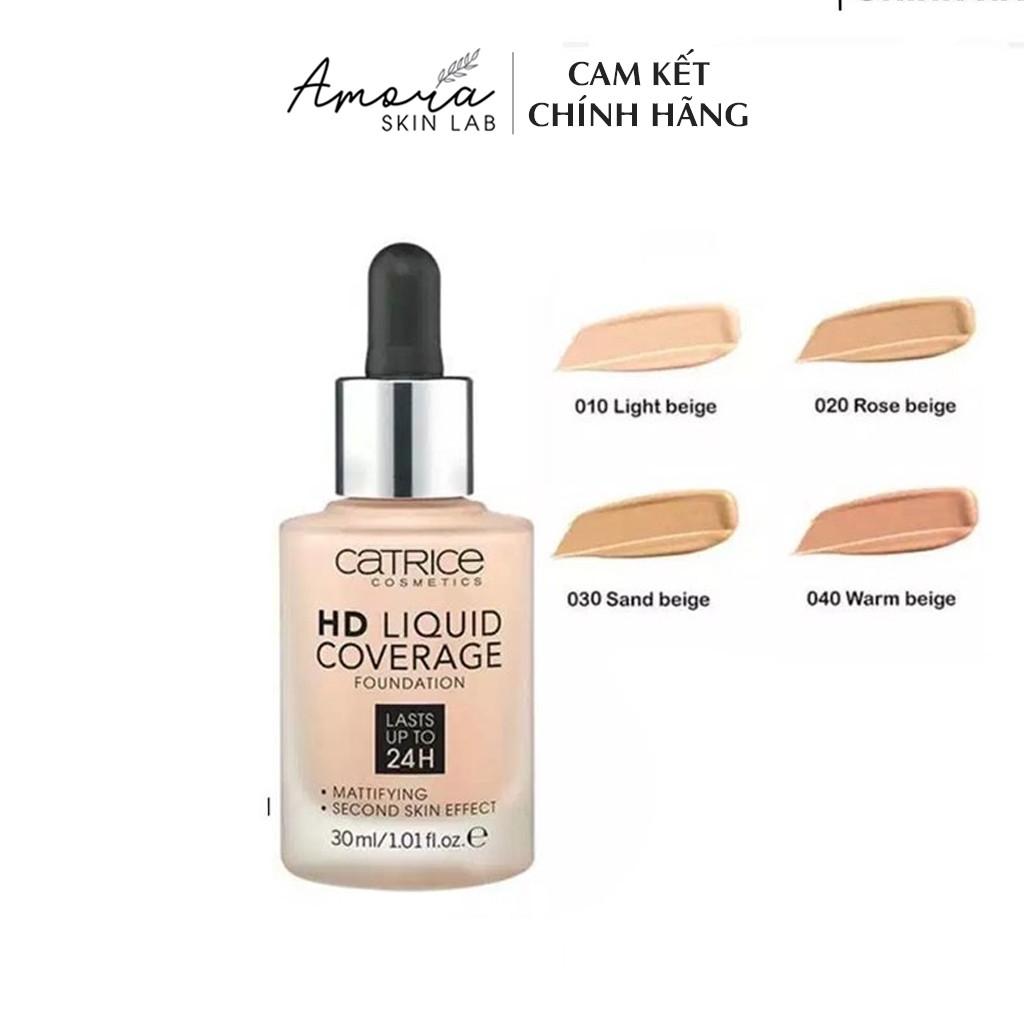 Kem Nền Catrice HD Liquid Coverage Foundation 30ml - Amora Skinlab