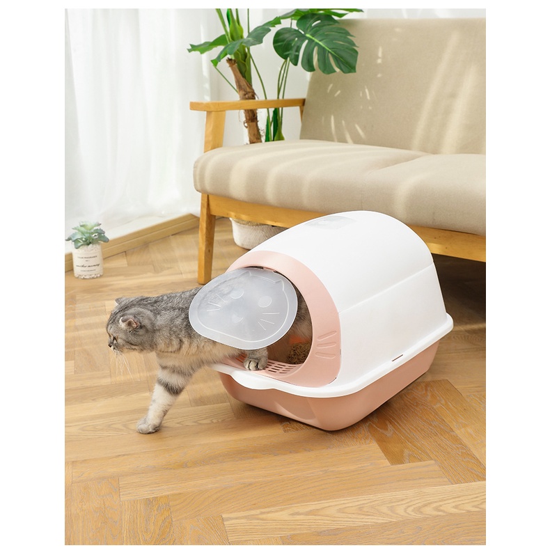 Nhà Vệ Sinh Khép Kín 1 Cửa Cho Mèo Happy Cat Tháo Lắp Dễ Dàng NVS5037 MIAOCAT