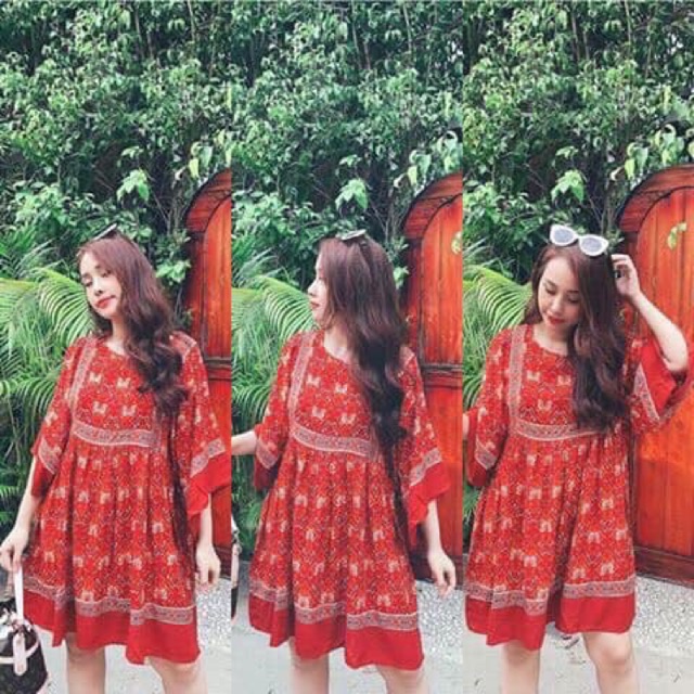 Đầm thổ cẩm boho