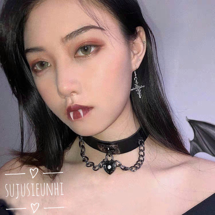 (có loại không xỏ) 5 mẫu- Khuyên tai Gothic hình chữ thập họa tiết nhiều kiểu