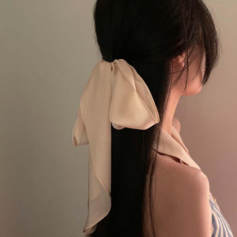 MXGOODS Khăn Satin Buộc Tóc Phong Cách Hàn Quốc Cổ Điển Thời Trang Cho Nữ