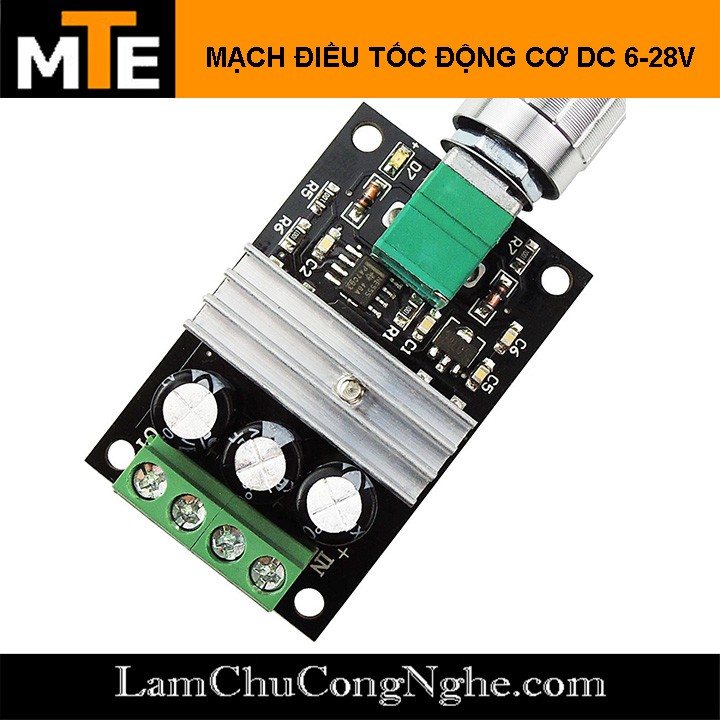 Mạch điều khiển tốc độ động cơ DC 6-28V - PWM 3A 1203BK