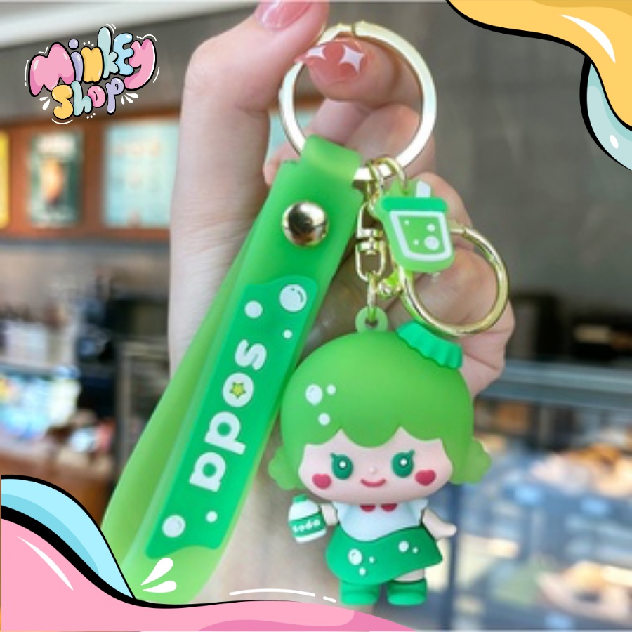 Móc Khóa Đẹp Hình Bé Soda Cute phụ kiện Túi Xách dễ thương -Minkey