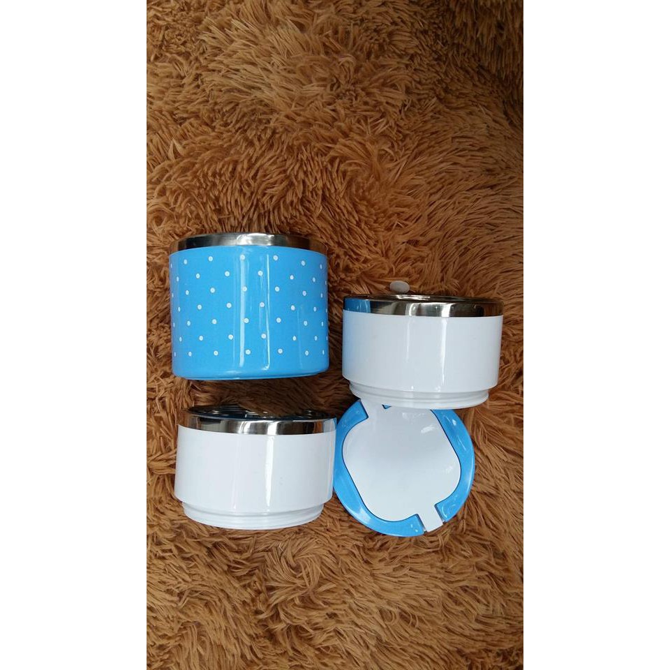 ⛔GIADUNGHOANGMAI⛔ Cặp lồng cơm 3 tầng chấm bi (LOẠI 3 TẦNG - LOẠI CHẤM BI)