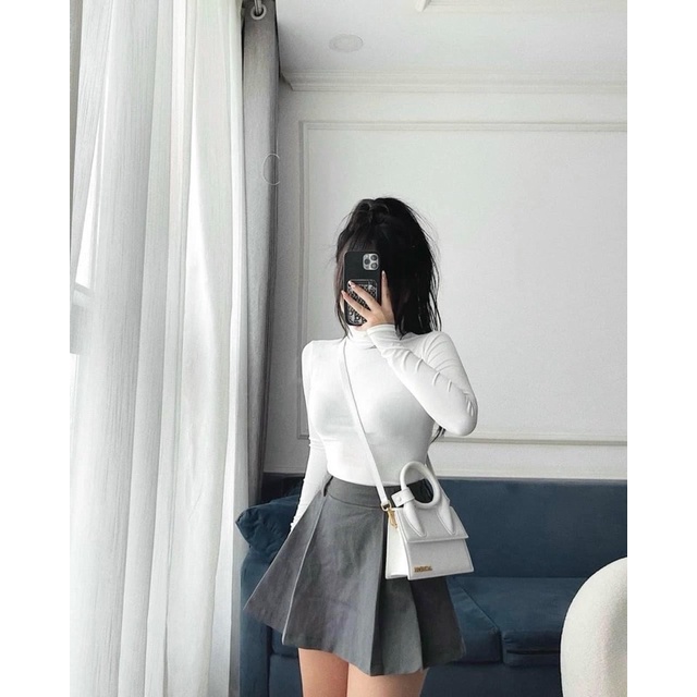 ÁO TĂM CỔ CAO 4 MÀU