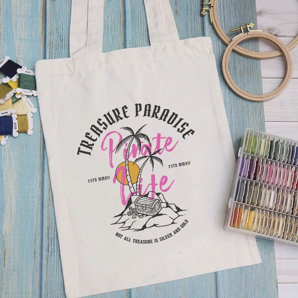 Túi vải túi Tote TEESWORK ART - Mẫu 3 vải canvas dày đẹp cho nữ có khóa miệng đi học đi chơi. In hình theo yêu cầu