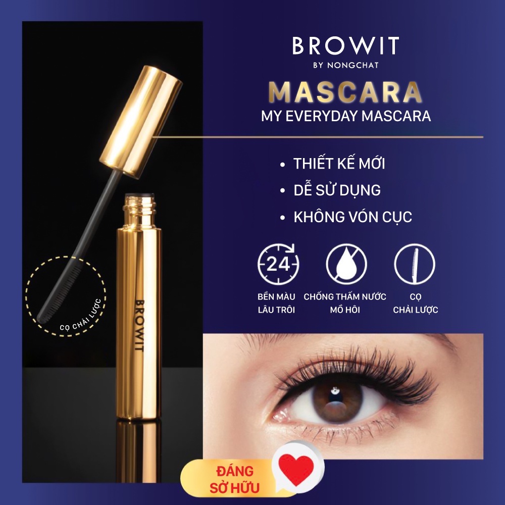 Mascara Browit Nongchat Thái Làm Dày Dài Mi Chuyên Dụng Cho Makeup