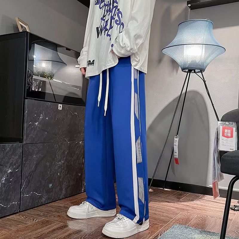 Quần harem Dáng Rộng Kẻ Sọc Bên Hông Thoải Mái Thời Trang Hàn Quốc Cho Nam size M-3XL