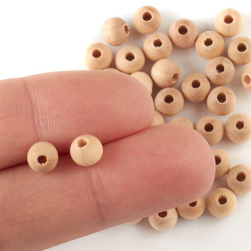 Hạt gỗ tròn, làm macrame, handmade, decor