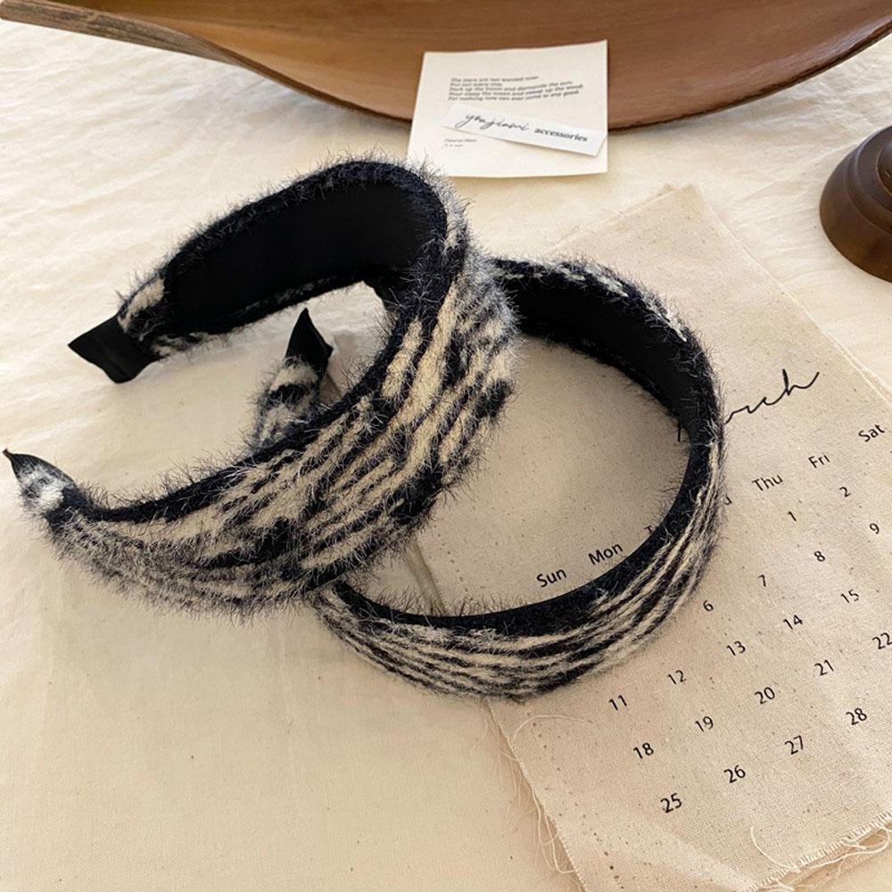 ANEMONE Băng Đô Cài Tóc Bằng Nhung Dày Dặn Viền Xốp Họa Tiết Động Vật Thời Trang Hàn Quốc