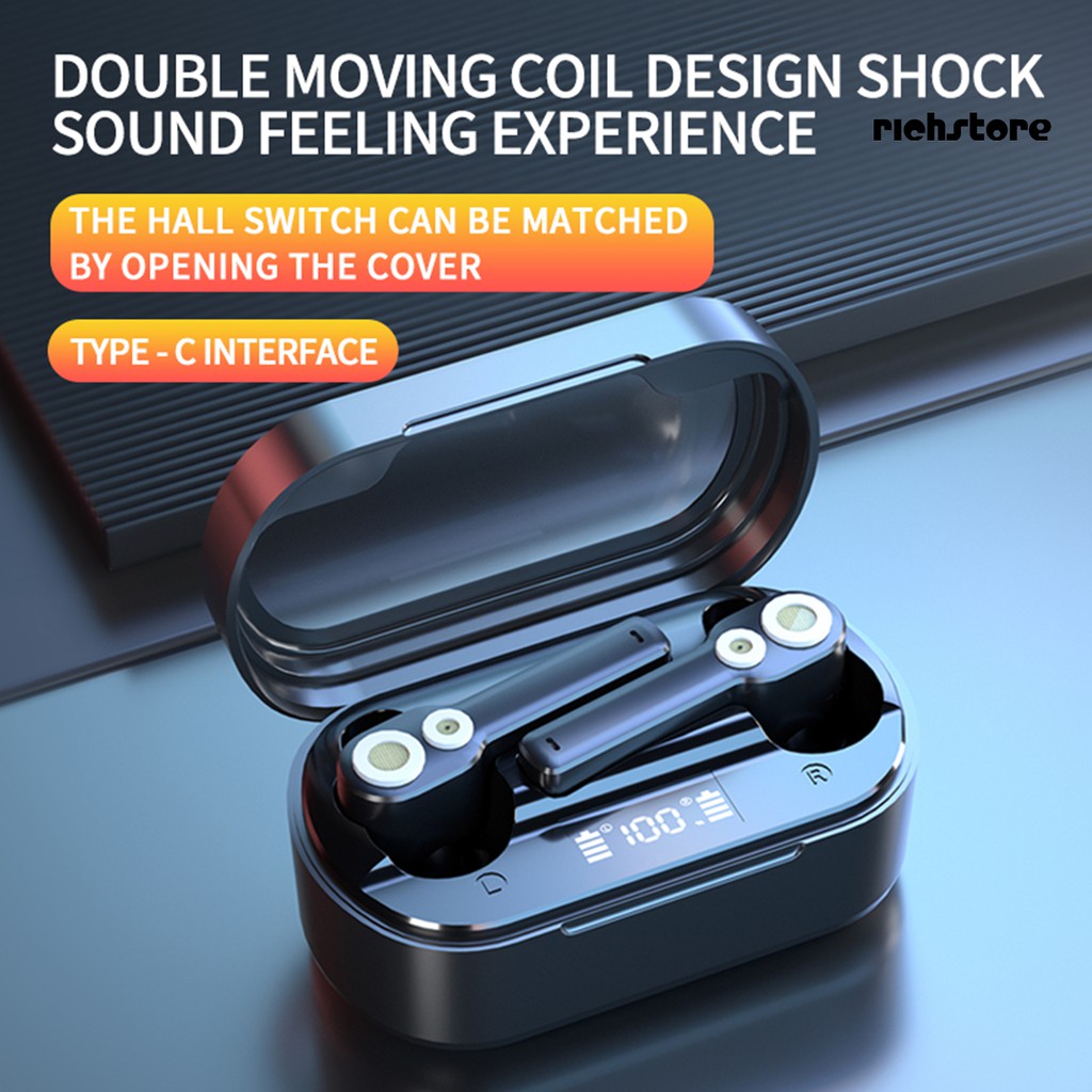 Tai Nghe Bluetooth 5.0 Siêu Bass Chống Ồn Có Thể Sạc Được