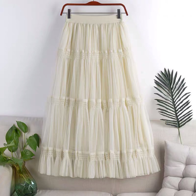 chân váy ren thêu 3 lớp hàng QC xịn sò siêu hot dáng dài siêu xinh | BigBuy360 - bigbuy360.vn