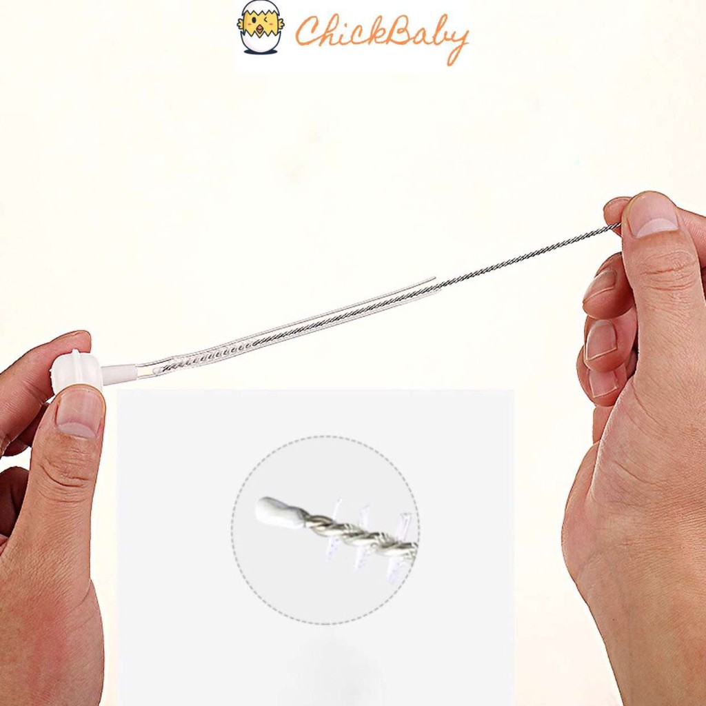 Cọ rửa bình sữa silicon, cây rửa bình 3 chi tiết ChickBabyShop