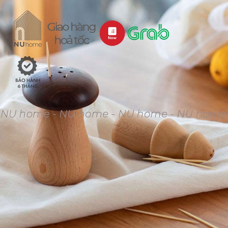 nuhome.vn | Hủ tăm gỗ hình nầm và hình cây thông được thiết kế mộc mạc với chất liệu gỗ tự nhiên cao cấp