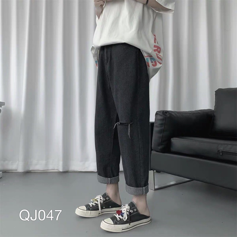 QJ047 - QUẦN JEAN BAGGY NAM RÁCH GỐI | BigBuy360 - bigbuy360.vn