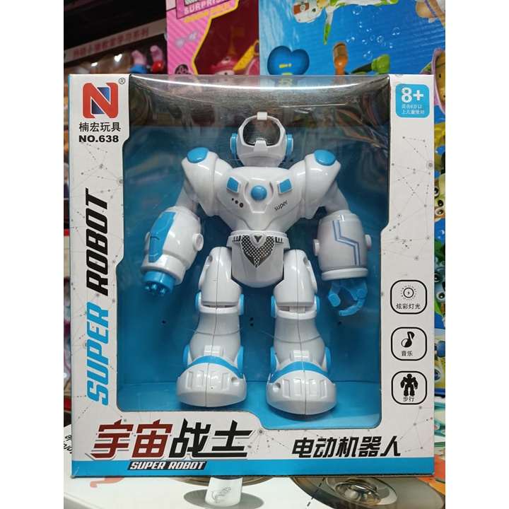 Đồ chơi robot 638 chạy bằng pin có đèn và âm thanh