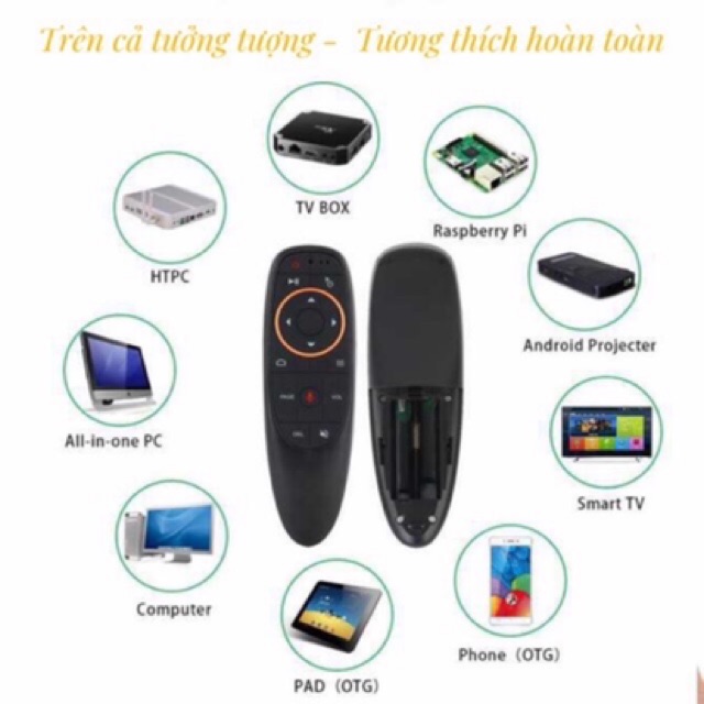 Điều khiển chuột bay tìm kiếm giọng nói G10S-có học lệnh -Bh đổi mới