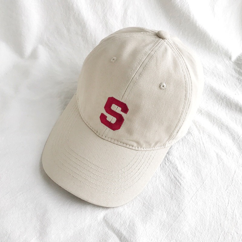 Mũ Lưỡi Trai Màu Trắng Đen Thêu Chữ Thời Trang Hàn Quốc