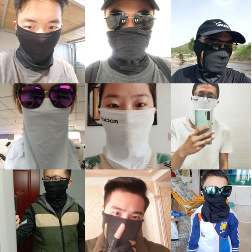 Rockbros Khẩu Trang Che Nửa Mặt Bằng Lụa Lạnh Thấm Hút Mồ Hôi Thoáng Khí Tiện Dụng Cho Mùa Hè