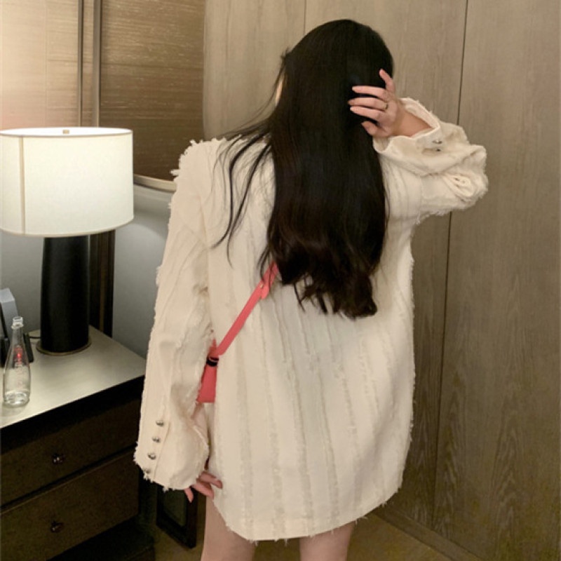 Áo Khoác Nữ Dài Tay Cổ Bẻ Thời Trang Hàn