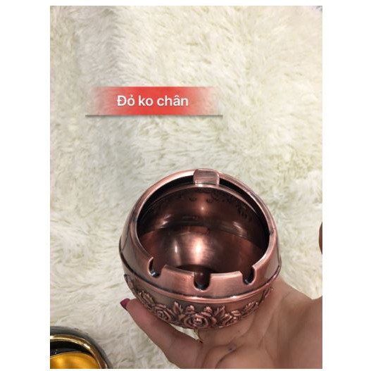 Gạt tàn thuốc lá có nắp đồng giả cổ
