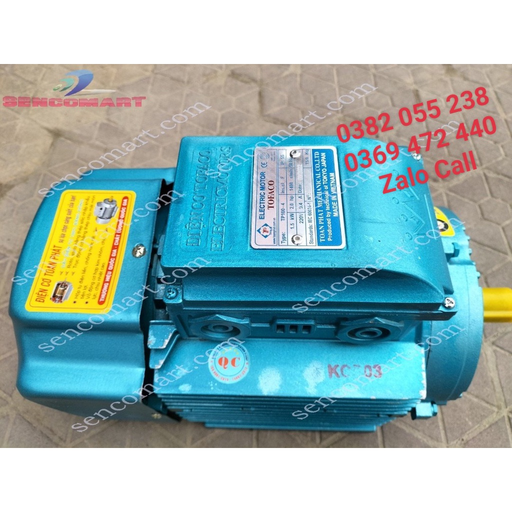 Mô tơ động cơ điện điện 1 pha 3kw vòng tua 1400v/p, hàng chính hãng, bảo hành 12 tháng