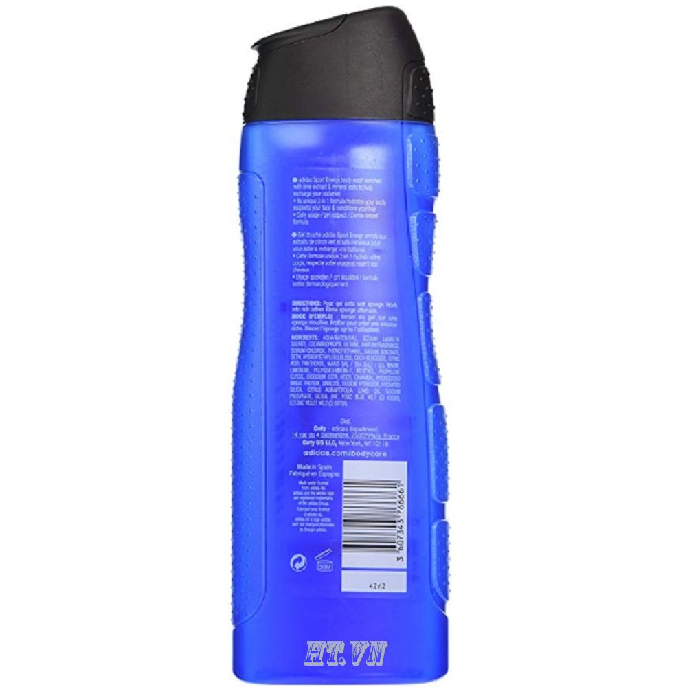 Sữa Tắm, Dầu Gội, Sữa Rửa Mặt 400ml Adidas SPORT ENERGY Chính Hãng 100%