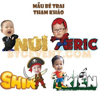 [GIAO NHANH - THIẾT KẾ MỚI] Chibi kèm tên bé trang trí sinh nhật