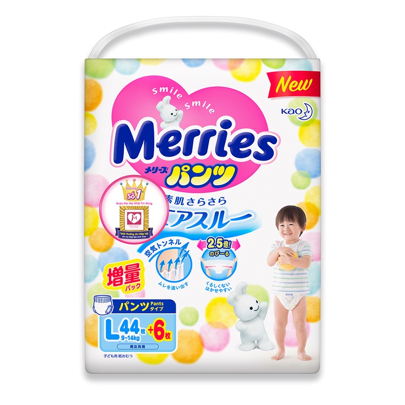 [Hà Nội](Cộng Miếng)Tã Dán/ Quần Merries Nội Địa Nhật NB90+6/ S82+6 / M64+4 / L54+4/ M58+6/L44+6/Xl3