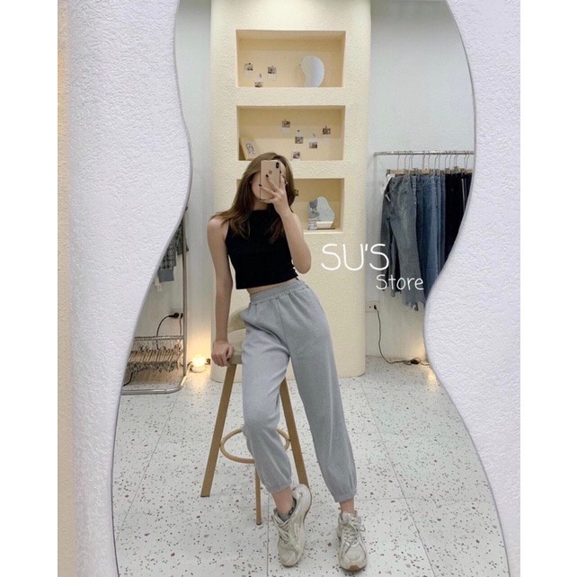 Quần ống rộng Hus nữ lưng cao len tăm dáng dài ulzzang LT02