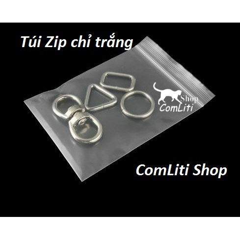 Túi Zip Đựng Quần Áo Túi Zip Chỉ Trắng Loại Dày Đủ Size Túi Zip Viền Trắng