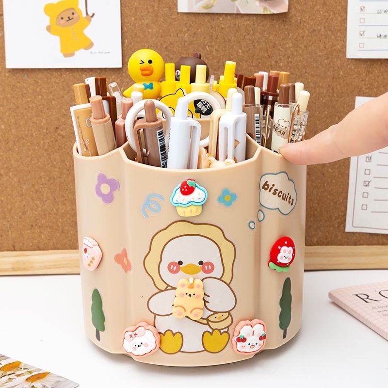 Hộp đựng bút để bàn theo phong cách dễ thương