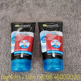 Sữa rửa mặt Garnier Skin Active Hautklar 3 in 1 Kohle 150ml