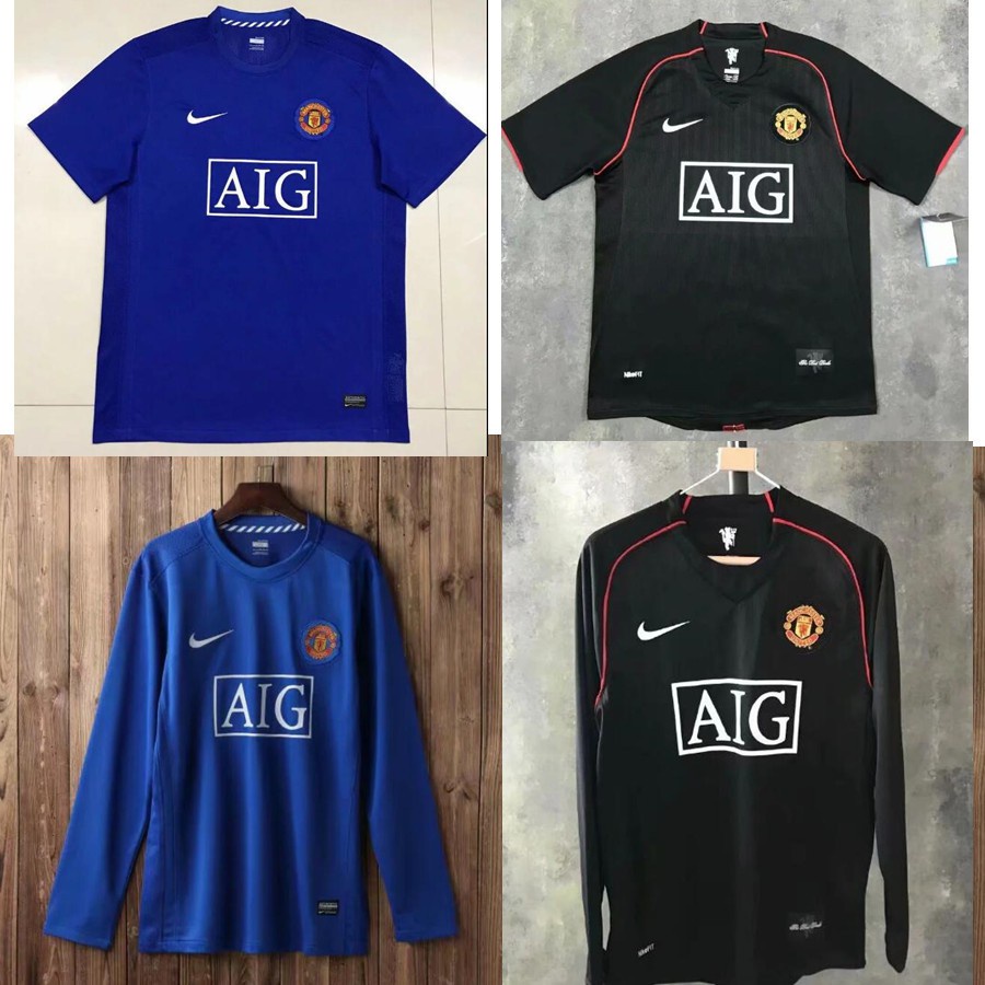 Áo Thun Bóng Đá Dài Tay Phong Cách Đội Manchester United 2007 2008