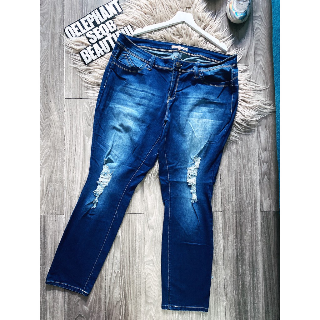quần jean skinny rách bigsize (ms: JBS-M2)