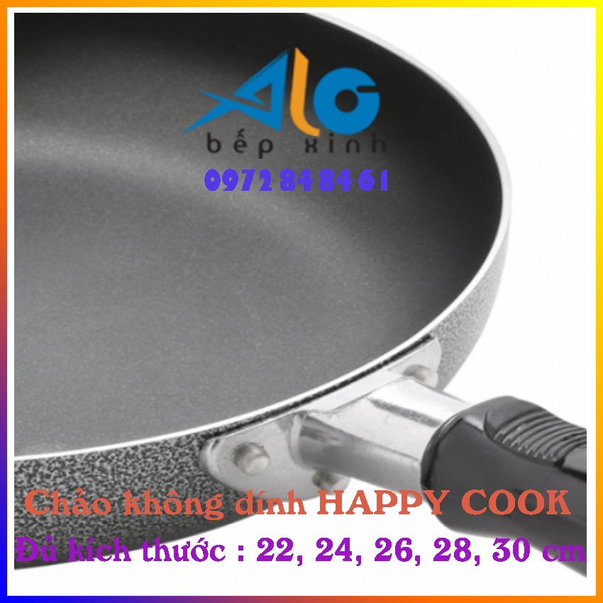 Chảo chống dính Happycook / Chảo không dính - chảo trơn - SIZE 16, 18, 22, 24, 26, 28, 30 cm - BH 6 tháng - Alo Bếp xinh