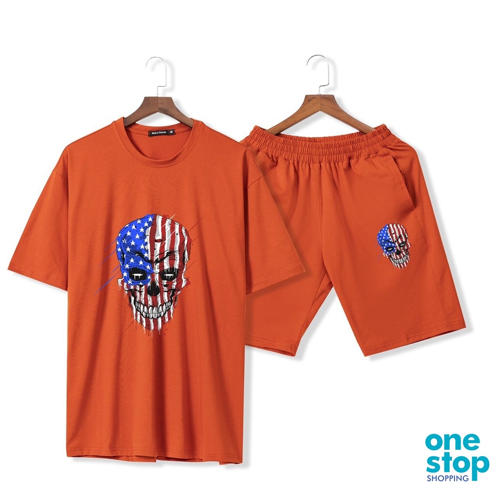Sét đồ bộ unisex mặc nhà B02 nam nữ áo form rộng tay lỡ one shop