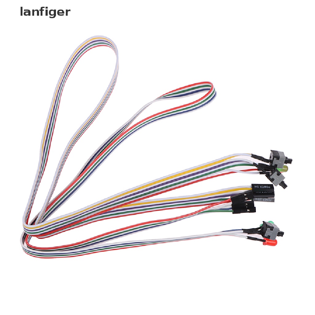 Lla ATX Dây Cáp Nguồn Bo Mạch Chủ On / Off / Reset Công Tắc Đèn LED